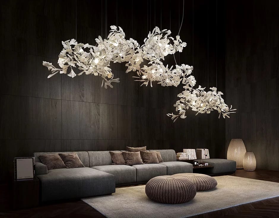 midlertidig At interagere Udseende Bespoke Lighting Sculpture GINKGO B/700 for luxury homes