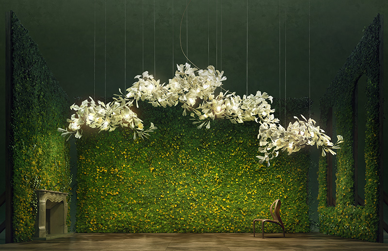 Bespoke Lighting Sculpture Gingko B700_mica