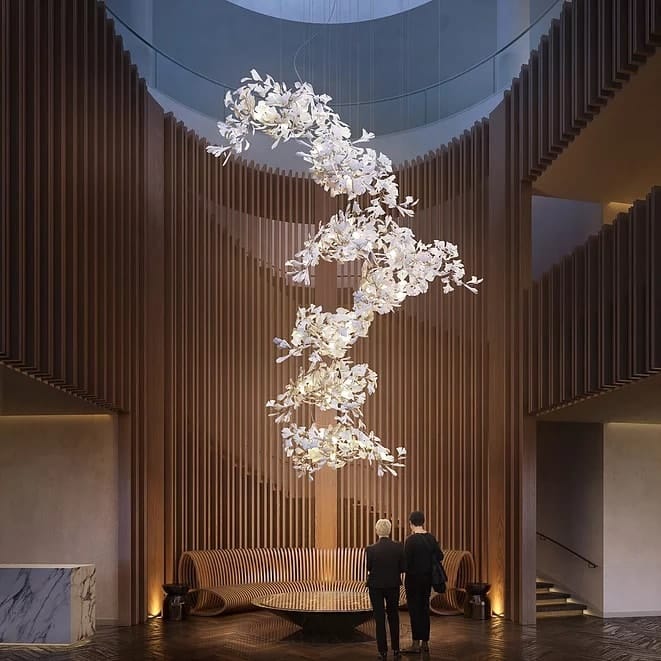 Contemporary lighting design - Gingko 1120A bespoke chandelier | BetechIT