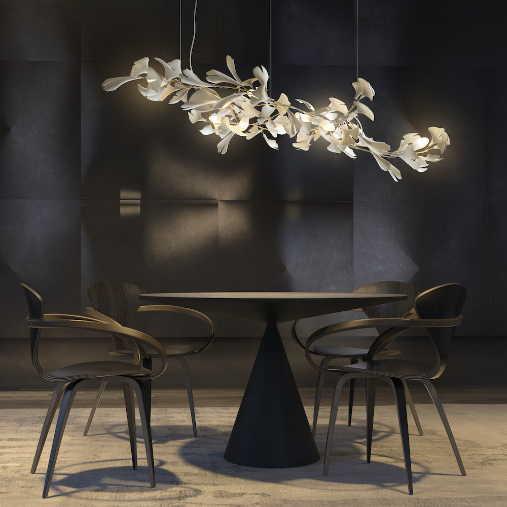 Hanging shop light sculpture
